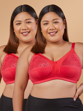 Full Coverage Lace Bra | M 3308 Pack of 2