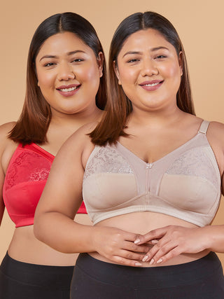 Full Coverage Lace Bra | M 3308 Pack of 2