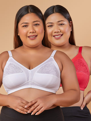 Full Coverage Lace Bra | M 3308 Pack of 2