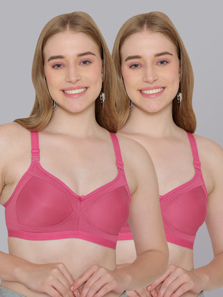 M Frame Full Support Non Padded Bra | M 3307 Pack of 2