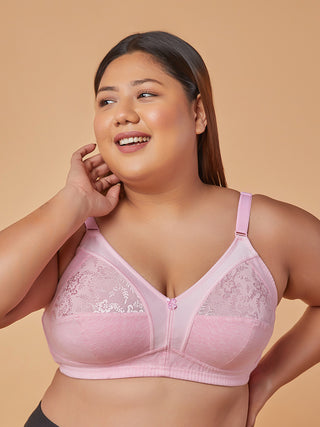 Lace Design High Coverage Bra | M 3308 Pack of 2