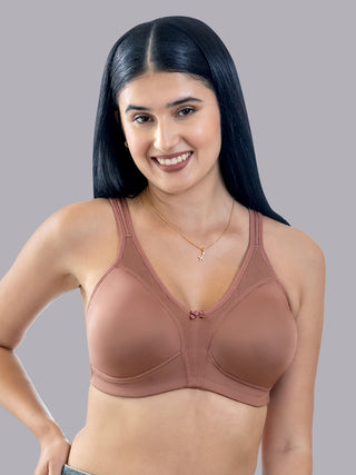Maashie M 4416 Full Coverage Support Non Padded Comfort Seamless Minimizer Bra