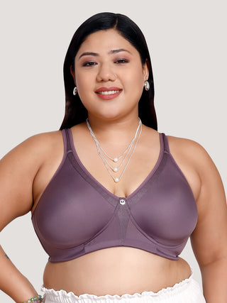 M 4418 Women's Side Panel Lace Double Layered Cups High Support Seamless Bra