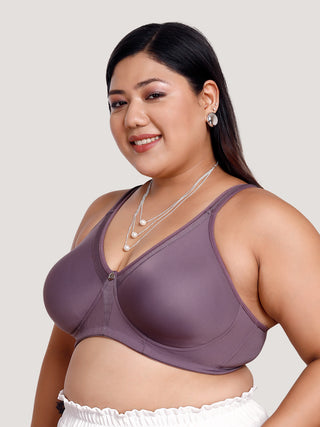 M 4418 Women's Side Panel Lace Double Layered Cups High Support Seamless Bra