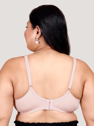 M 4418 Women's Side Panel Lace Double Layered Cups High Support Seamless Bra