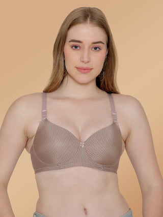 Soft Padded Full Coverage Striped T-Shirt Bra | M 5508