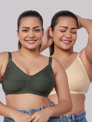 Non Padded Plus Size Bra | M 307 Pack of 2