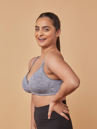 Multiway T-Shirt Bra M Grey Left View