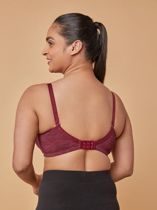 Multiway T-Shirt Bra MB Maroon back view