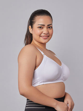 M Frame Padded Minimizer Bra White Right view