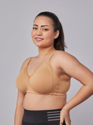M Frame Padded Minimizer Bra Left view Camel
