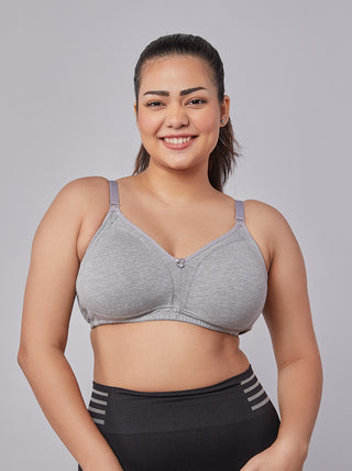 M Frame Padded Minimizer Bra M Grey