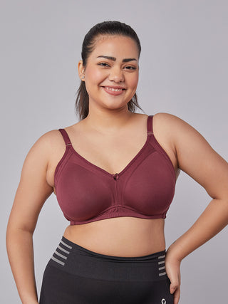 M Frame Padded Minimizer Bra K Wine