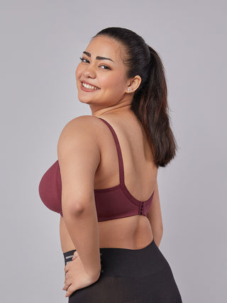 M Frame Padded Minimizer Bra Left view K Wine