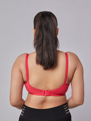 M Frame Padded Minimizer Bra Back view H Pink