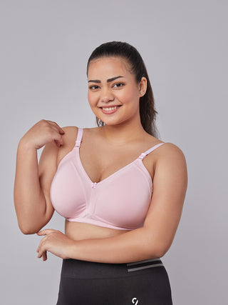 M Frame Padded Minimizer Bra Left view L Pink