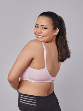 M Frame Padded Minimizer Bra Left Back view L Pink