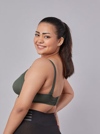 Fuller Cups M Frame Moulded Bra Olive left view