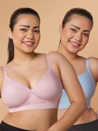 Soft Padded Cups Full Coverage T-Shirt Bra | M 5505 Pack of 2