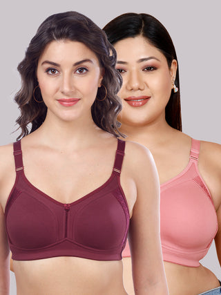 Double Layered Cups Seamless Bra | M 4414 Pack of 2