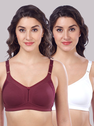 Double Layered Cups Seamless Bra | M 4414 Pack of 2