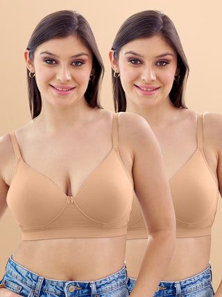 Soft Padded Cups Full Coverage T-Shirt Bra | M 5505 | Pack of 2