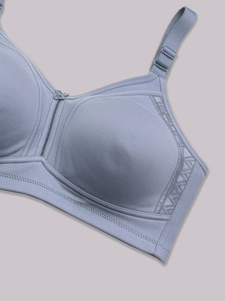 Double Layered Cups Seamless Bra | M 4414 Pack of 2 | M.BLUE WHITE