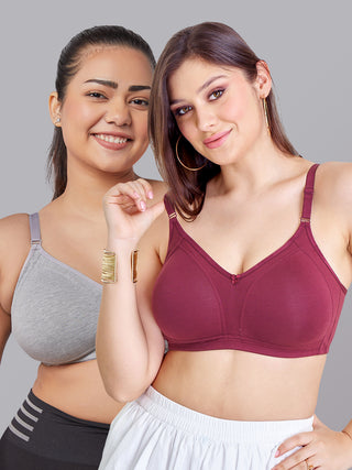Soft & Airy Seamless Padded Bra | M 5504 Pack of 2