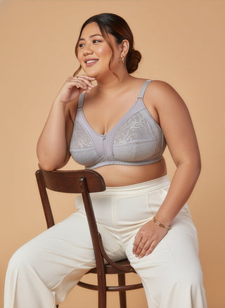 M Frame Lace Bra | M 3308 Pack of 2 | M.GREY K.WINE