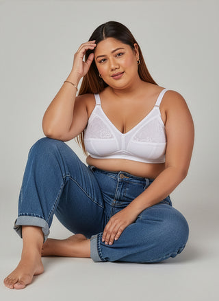 Lace Design High Coverage Bra | M 3308 Pack of 2