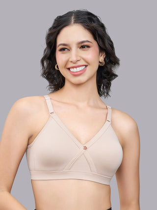 Non Padded Seamless Cups Everyday Cotton Cross Over Bra | M 3312