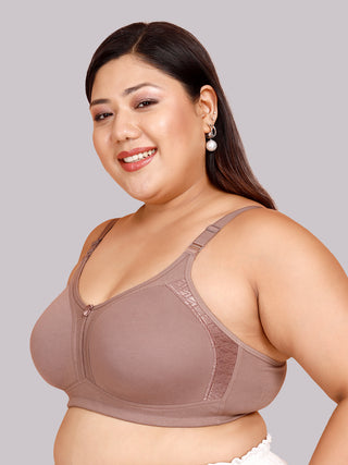 Side Lace Panel M Frame Non Padded Bra | M 4414 Pack of 2