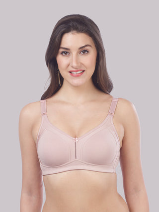 Side Panel Delicate Lace High Support Seamless Bra | M 4414