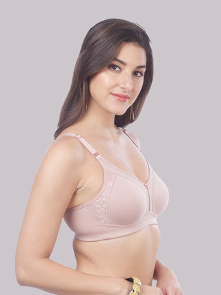 Side Panel Delicate Lace High Support Seamless Bra | M 4414