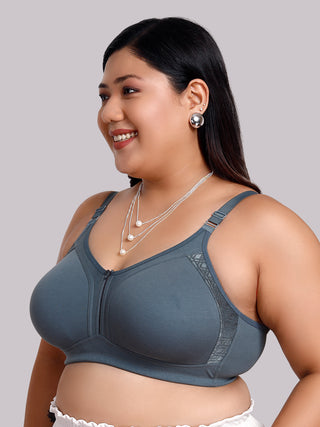 M Frame Plus Size Bra with Delicate Lace | M 4414 Pack of 2