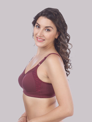 M Frame Plus Size Bra with Delicate Lace | M 4414 Pack of 2