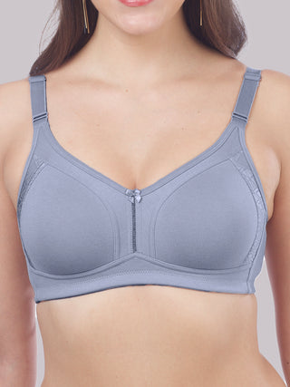 Side Lace Panel M Frame Non Padded Bra | M 4414 Pack of 2