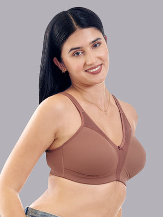 Maashie M 4416 Fuller Cups Support Non Padded Comfort Seamless Minimizer Bra