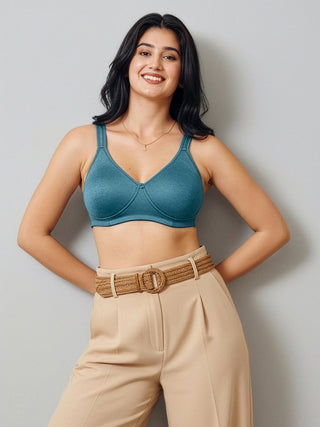 Maashie M 4417 Full Coverage Support Double Layered Cups Stylish Back Seamless Bra