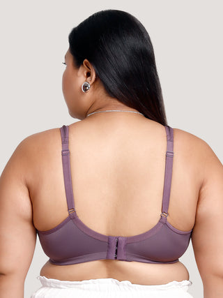 M 4418 Women's Side Panel Lace Double Layered Cups High Support Seamless Bra
