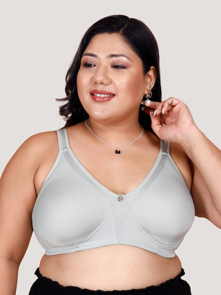 M 4418 Women's Side Panel Lace Double Layered Cups High Support Seamless Bra