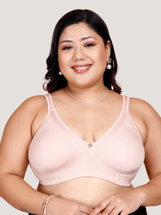M 4418 Women's Side Panel Lace Double Layered Cups High Support Seamless Bra