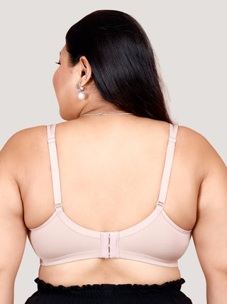 MAASHIE Women's Side Panel Lace Double Layered Cups High Support Seamless Bra | M 4418