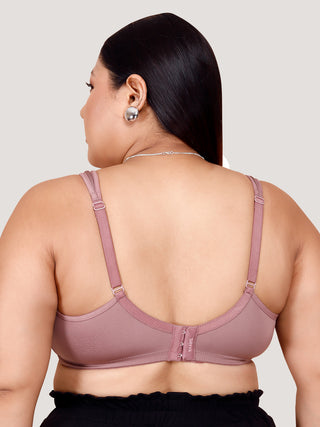 MAASHIE Women's Side Panel Lace Double Layered Cups High Support Seamless Bra | M 4418