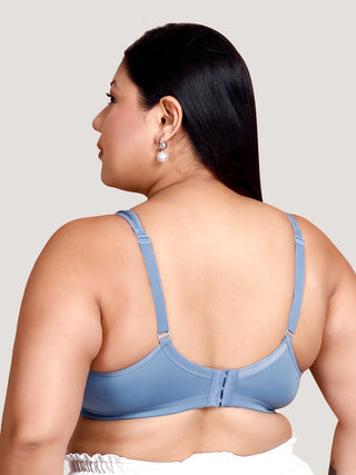 MAASHIE Women's Side Panel Lace Double Layered Cups High Support Seamless Bra | M 4418