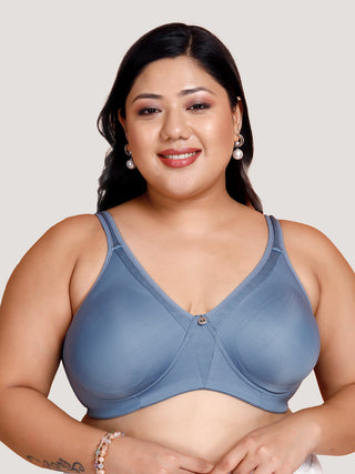 MAASHIE Women's Side Panel Lace Double Layered Cups High Support Seamless Bra | M 4418