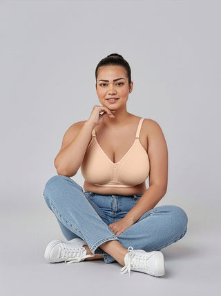 M Frame Padded Minimizer Bra | M 5504 | Pack of 2 | TEAL BLUE L.NUDE