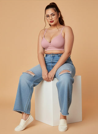 Soft Padded Cups Full Coverage T-Shirt Bra | M 5505 | Rosy Brown Crepe