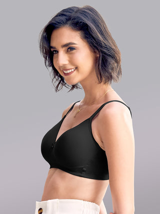 Soft Padded T-Shirt Bra | M 5507 Pack of 2 | Black Black