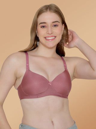 Soft Padded Full Coverage Striped T-Shirt Bra | M 5508